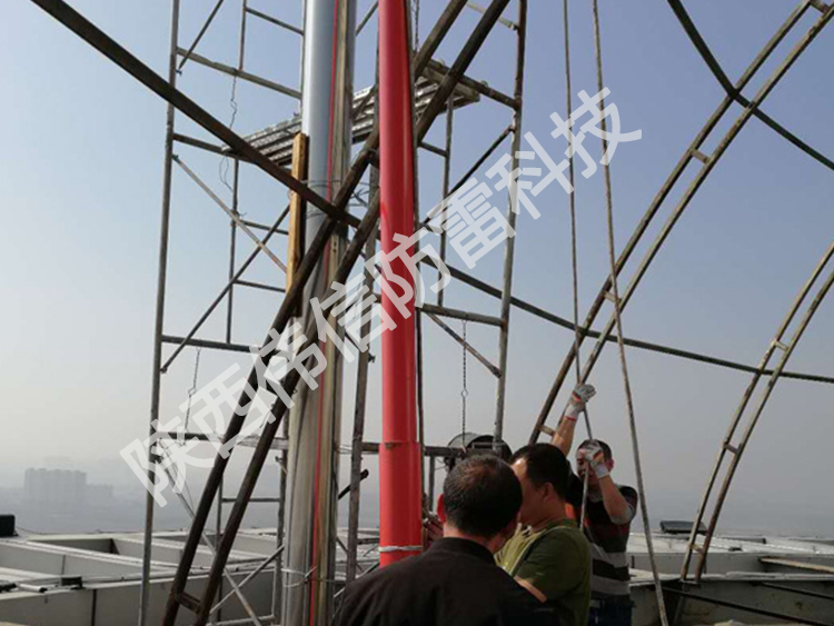 21米高強度玻璃鋼避雷針，氣象雷達站專用避雷針，防側擊絕緣接閃器產品展示二