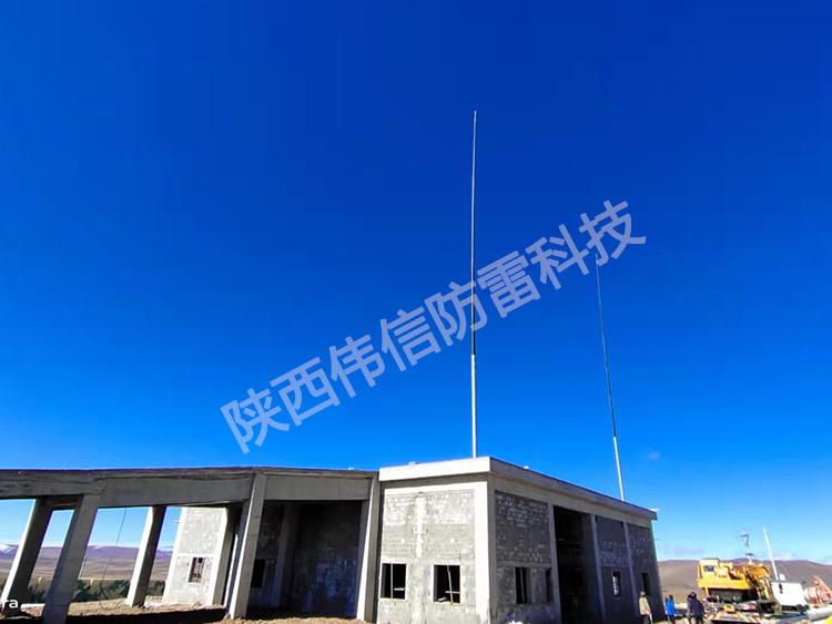 24米獨立雷達站玻璃鋼避雷針，抗干擾防側閃絕緣玻璃鋼避雷針產品展示二