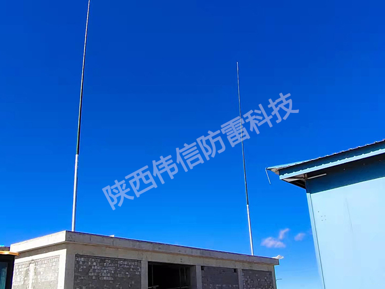 24米獨立雷達站玻璃鋼避雷針，抗干擾防側閃絕緣玻璃鋼避雷針產品展示三