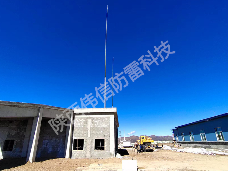 24米獨立雷達站玻璃鋼避雷針，抗干擾防側閃絕緣玻璃鋼避雷針產品展示六
